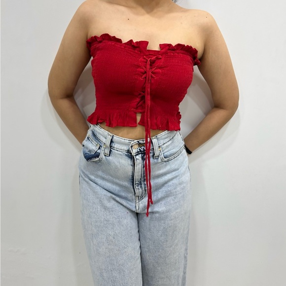 American Eagle Outfitters Tops - red american eagle ourfitter top